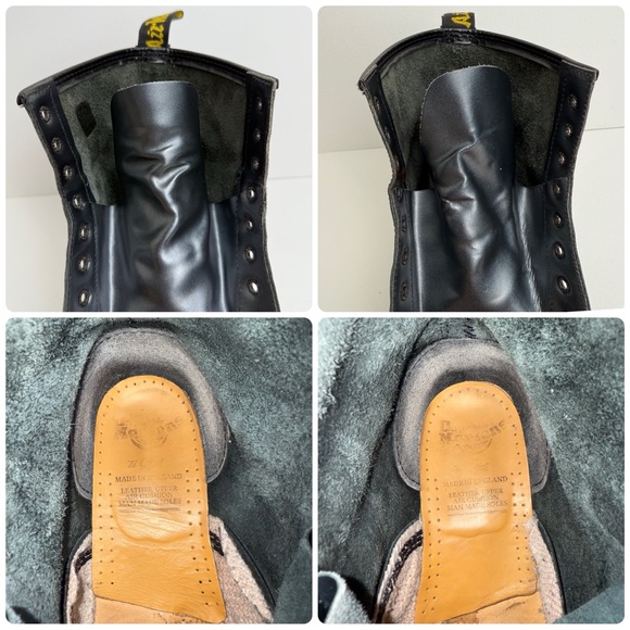 Vintage Dr. Martens England 1460 Metallic Graphite Shimmer Silver MIE Boots UK 9 - Picture 13 of 16
